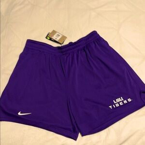NWT Nike mens dri fit purple LSU Tigers Shorts